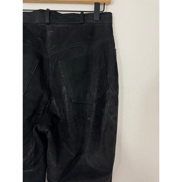Vintage Paolo Santini Black Leather Pants | Size 8 High Rise - Picture 7 of 10